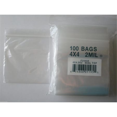 United General Supply Co General Supply UFS 4 x 4 in. Clear Ziplock Bag 2MZ44